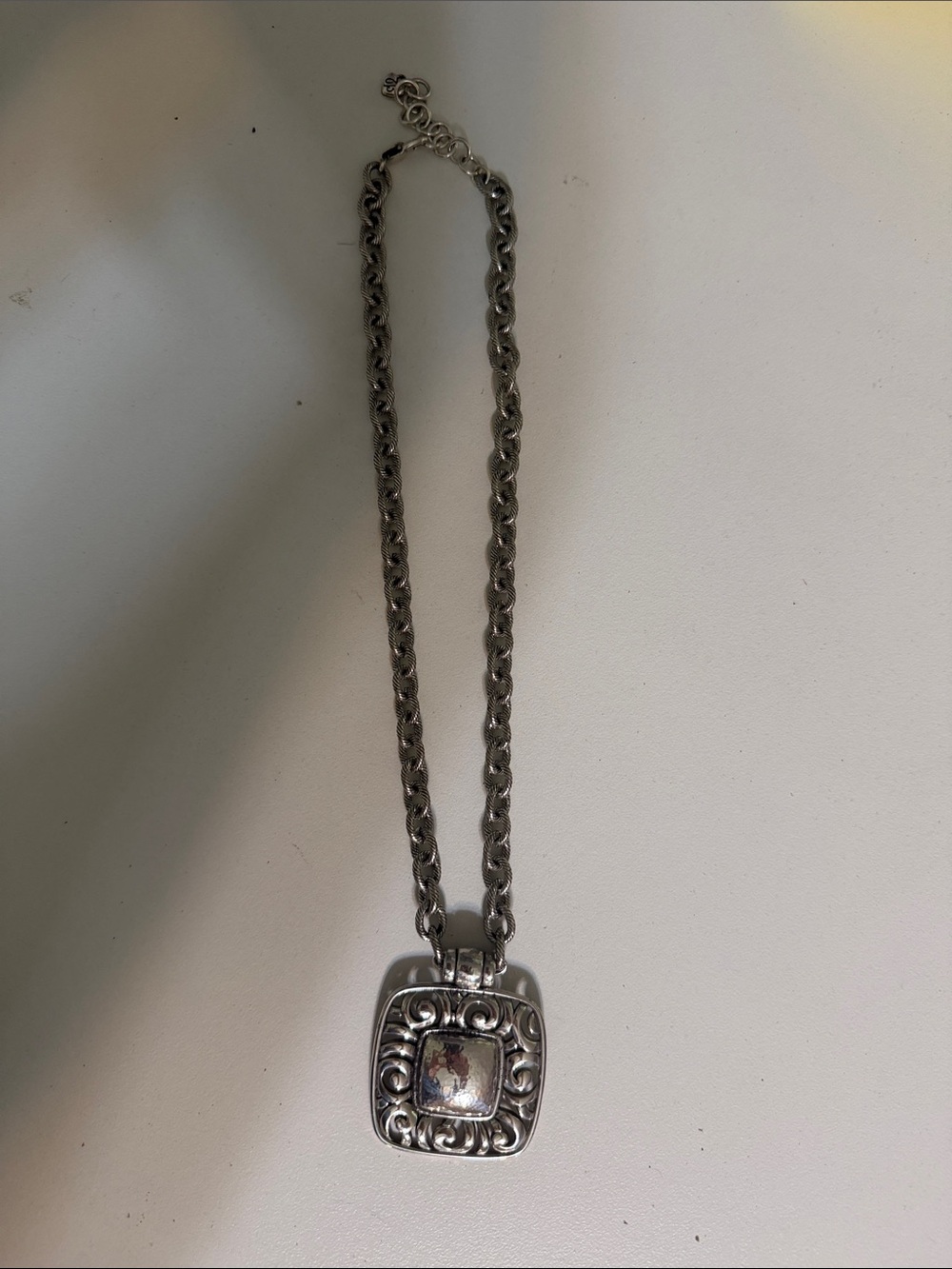 Brighton Women's Square Pendant Necklace - Silver